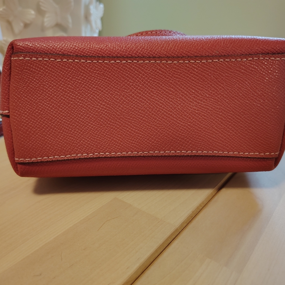 Coach Purse Mauve Pink Purse Bag Leather Handbag - Picture 5 of 7